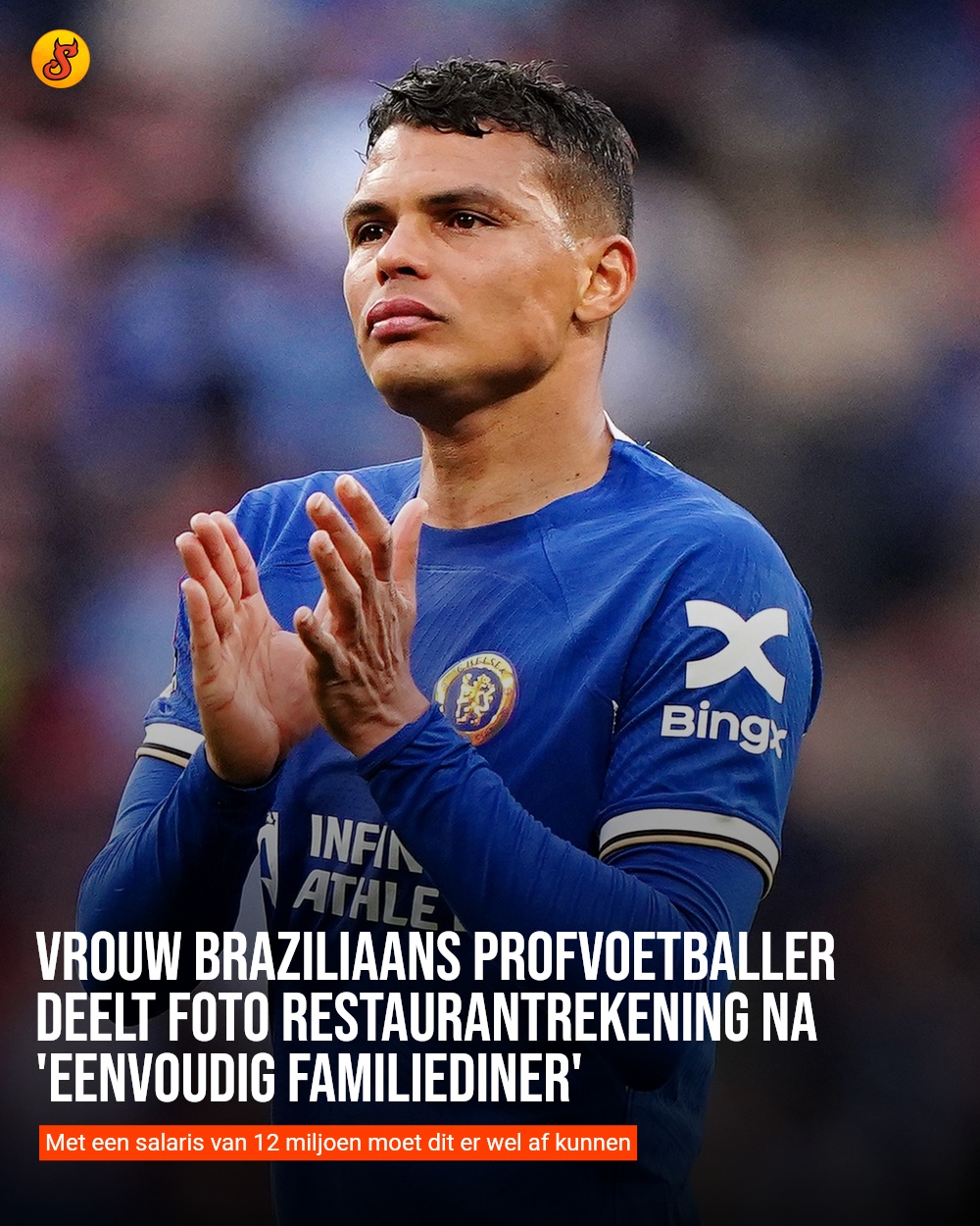 Vrouw Braziliaans profvoetballer deelt foto restaurantrekening na 'eenvoudig familiediner'