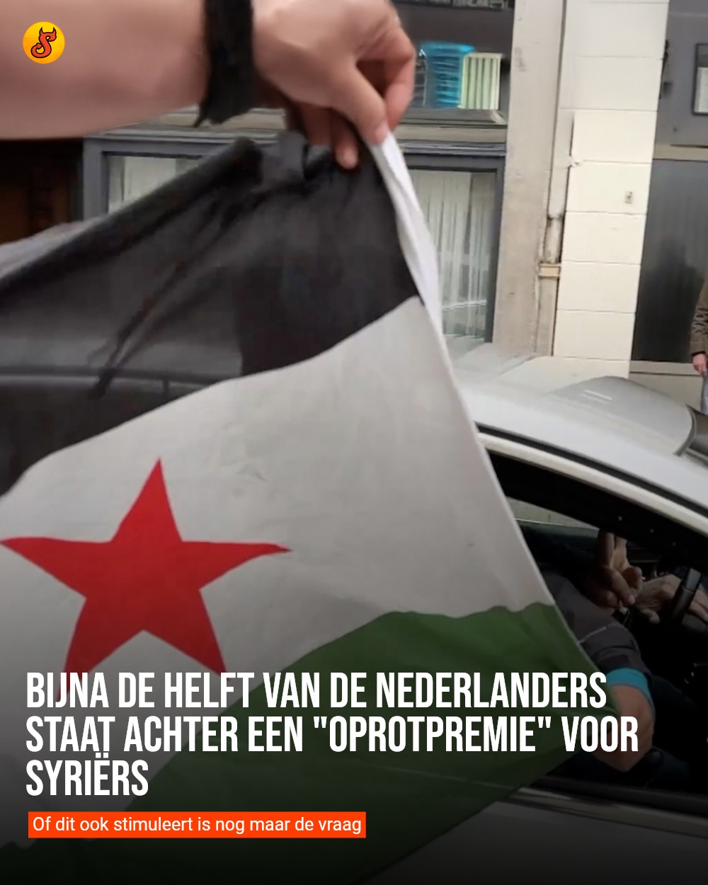 Bijna de helft van de Nederlanders staat achter een "oprotpremie" voor Syriërs