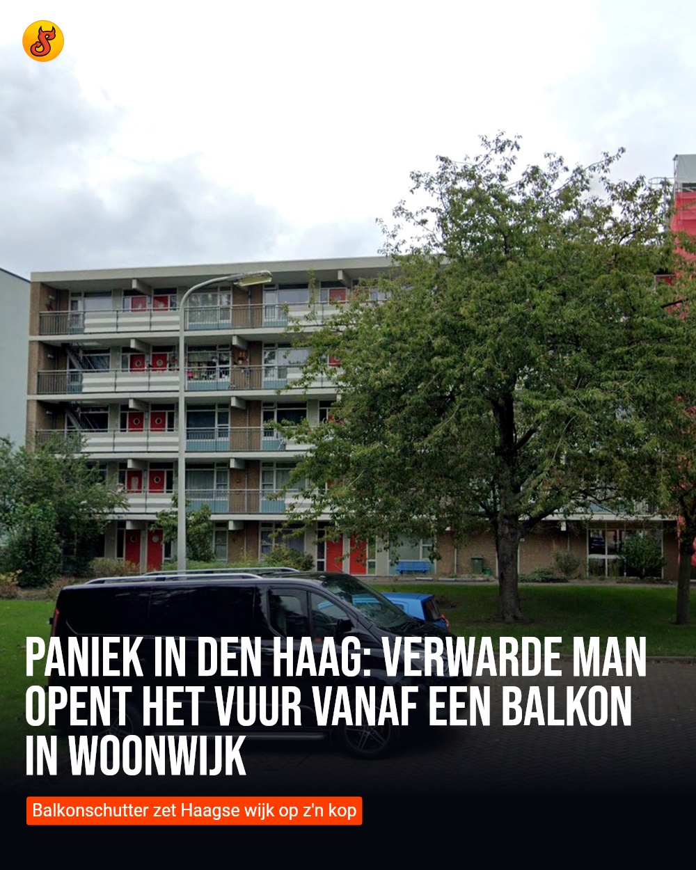 Paniek in Den Haag: Verwarde man opent het vuur vanaf een balkon in woonwijk