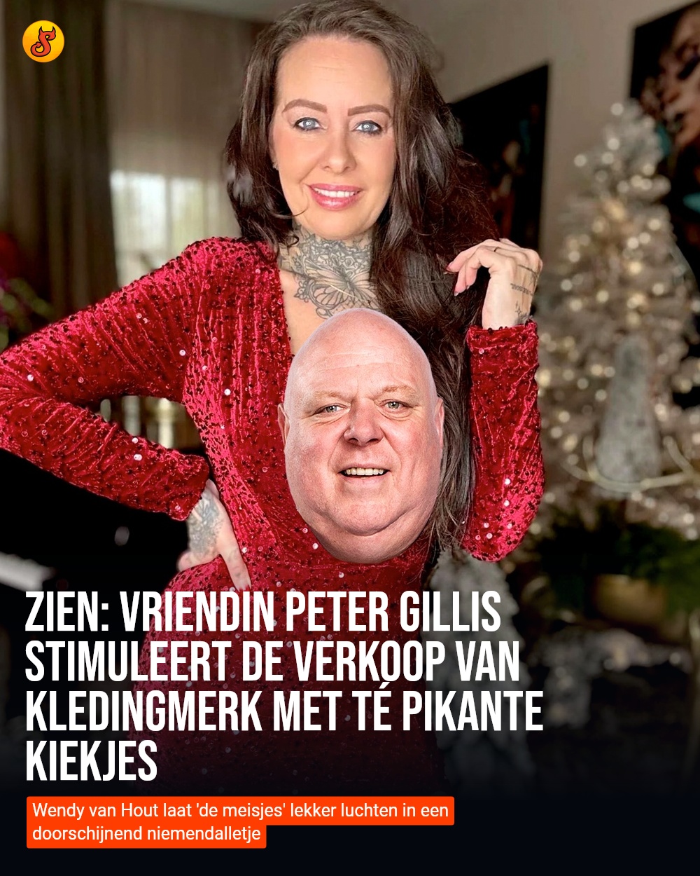 ZIEN: Vriendin Peter Gillis stimuleert de verkoop van kledingmerk met té pikante kiekjes