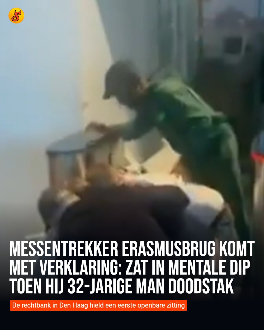 Messentrekker Erasmusbrug komt met verklaring: zat in mentale dip toen hij 32-jarige man doodstak