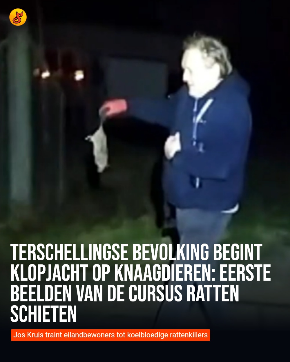 Terschellingse bevolking begint klopjacht op knaagdieren: eerste beelden van de cursus ratten schieten
