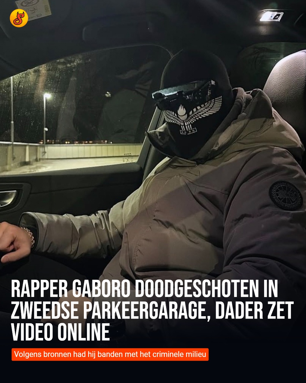 Rapper Gaboro doodgeschoten in Zweedse parkeergarage, dader zet video online