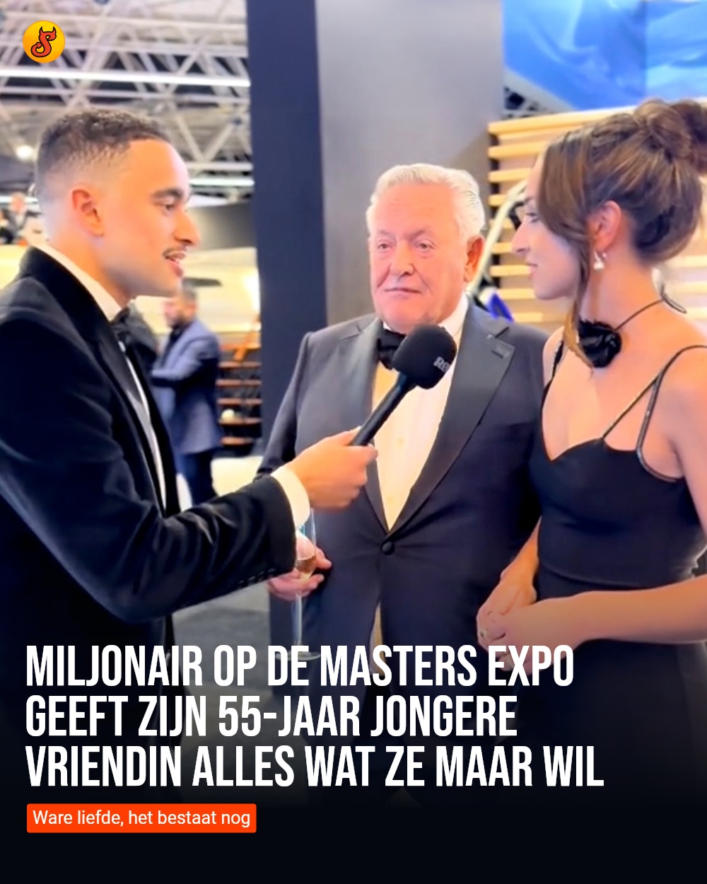 Miljonair op de Masters Expo geeft zijn 55-jaar jongere vriendin ALLES wat ze maar wil