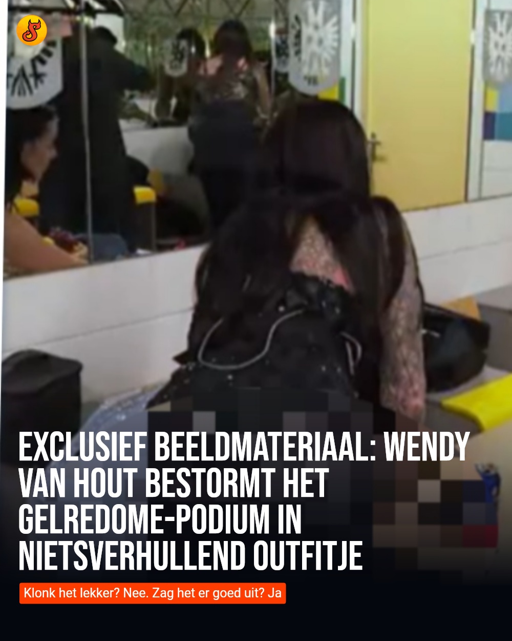 Exclusief beeldmateriaal: Wendy van Hout bestormt het Gelredome-podium in nietsverhullend outfitje