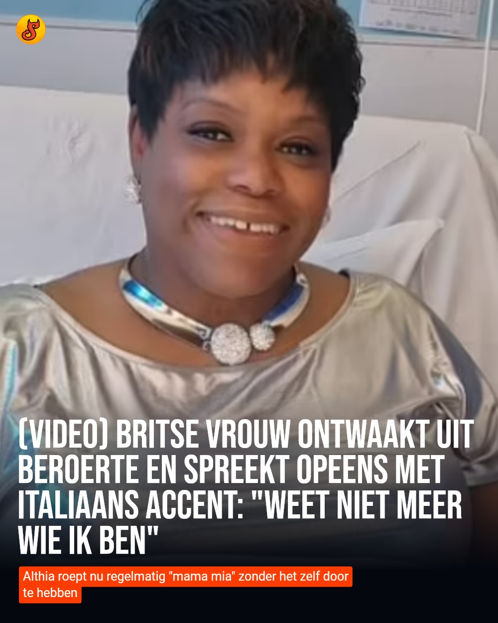 (VIDEO) Britse vrouw ontwaakt uit beroerte en spreekt opeens met Italiaans accent: "Weet niet meer wie ik ben"