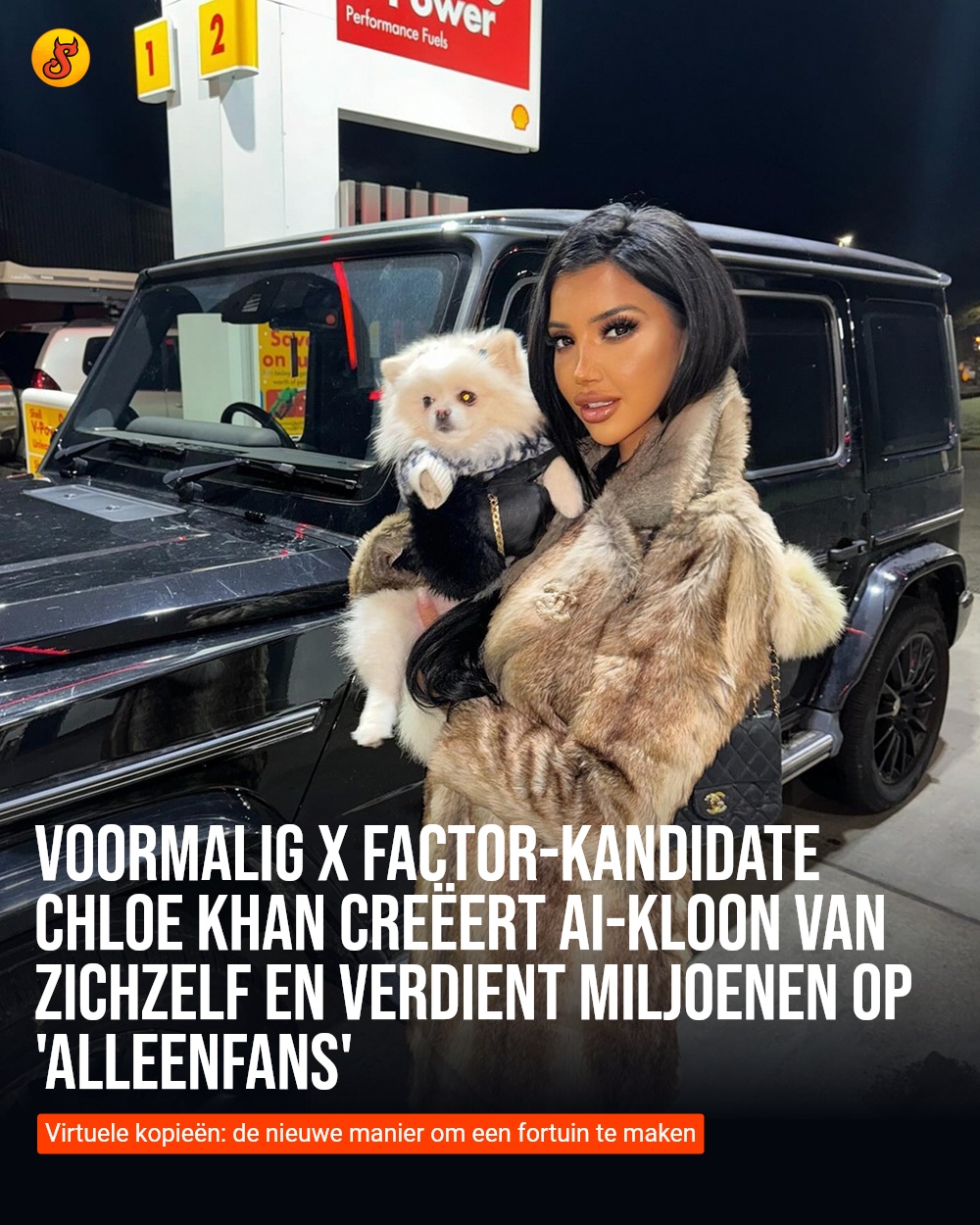 Voormalig X factor-kandidate Chloe Khan creëert AI-kloon van zichzelf en verdient miljoenen op 'AlleenFans'