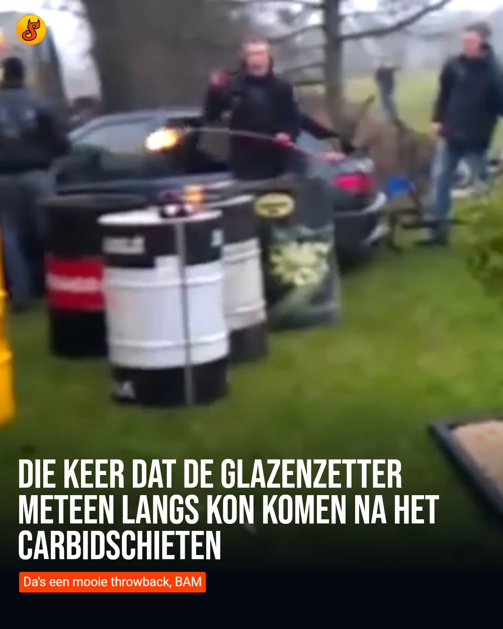 Die keer dat de glazenzetter meteen langs kon komen na het carbidschieten