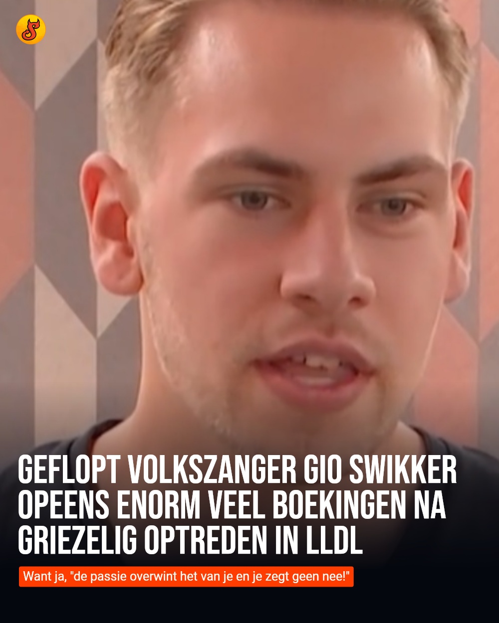 Geflopt volkszanger Gio Swikker opeens enorm veel boekingen na griezelig optreden in LLDL