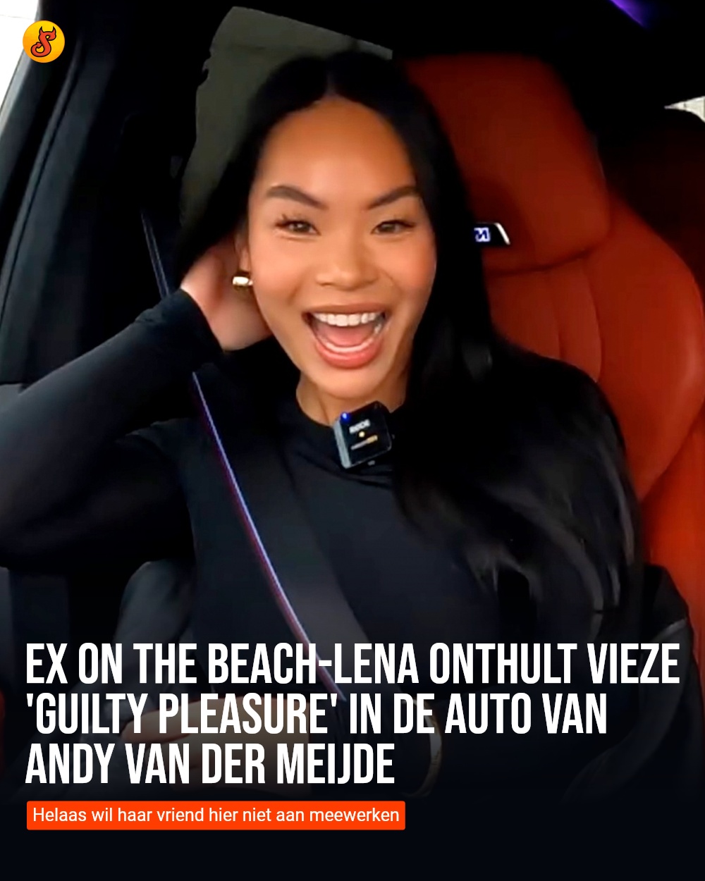 Ex On The Beach-Lena onthult vieze 'guilty pleasure' in de auto van Andy van der Meijde
