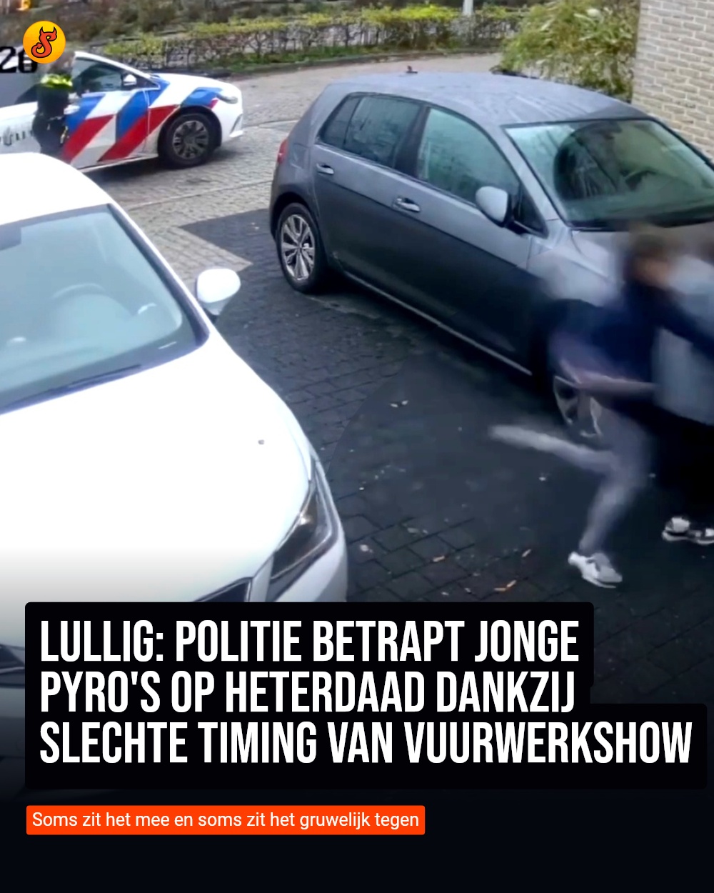 Lullig: Politie betrapt jonge pyro's op heterdaad dankzij slechte timing van vuurwerkshow