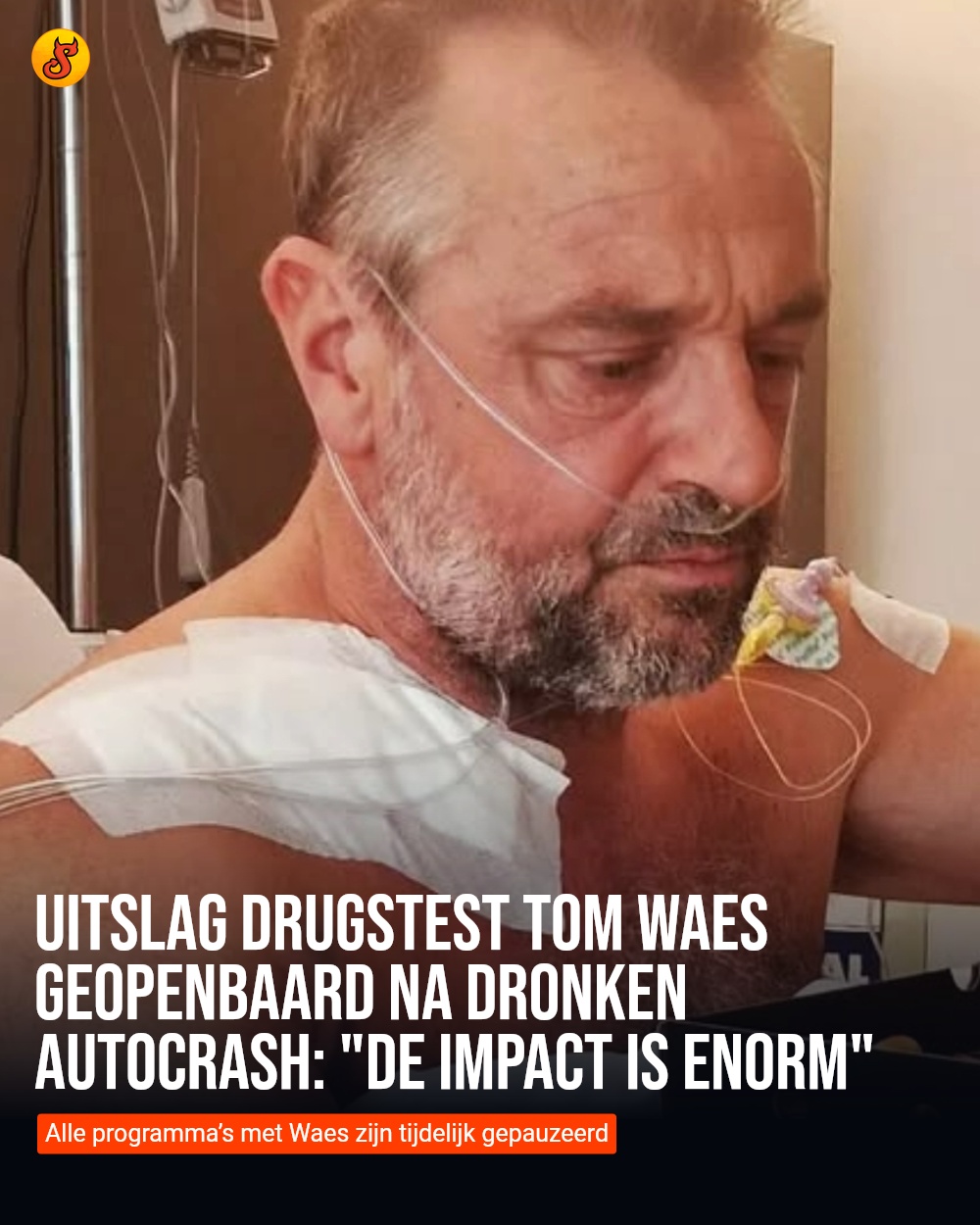 Uitslag drugstest Tom Waes geopenbaard na dronken autocrash: "De impact is enorm"