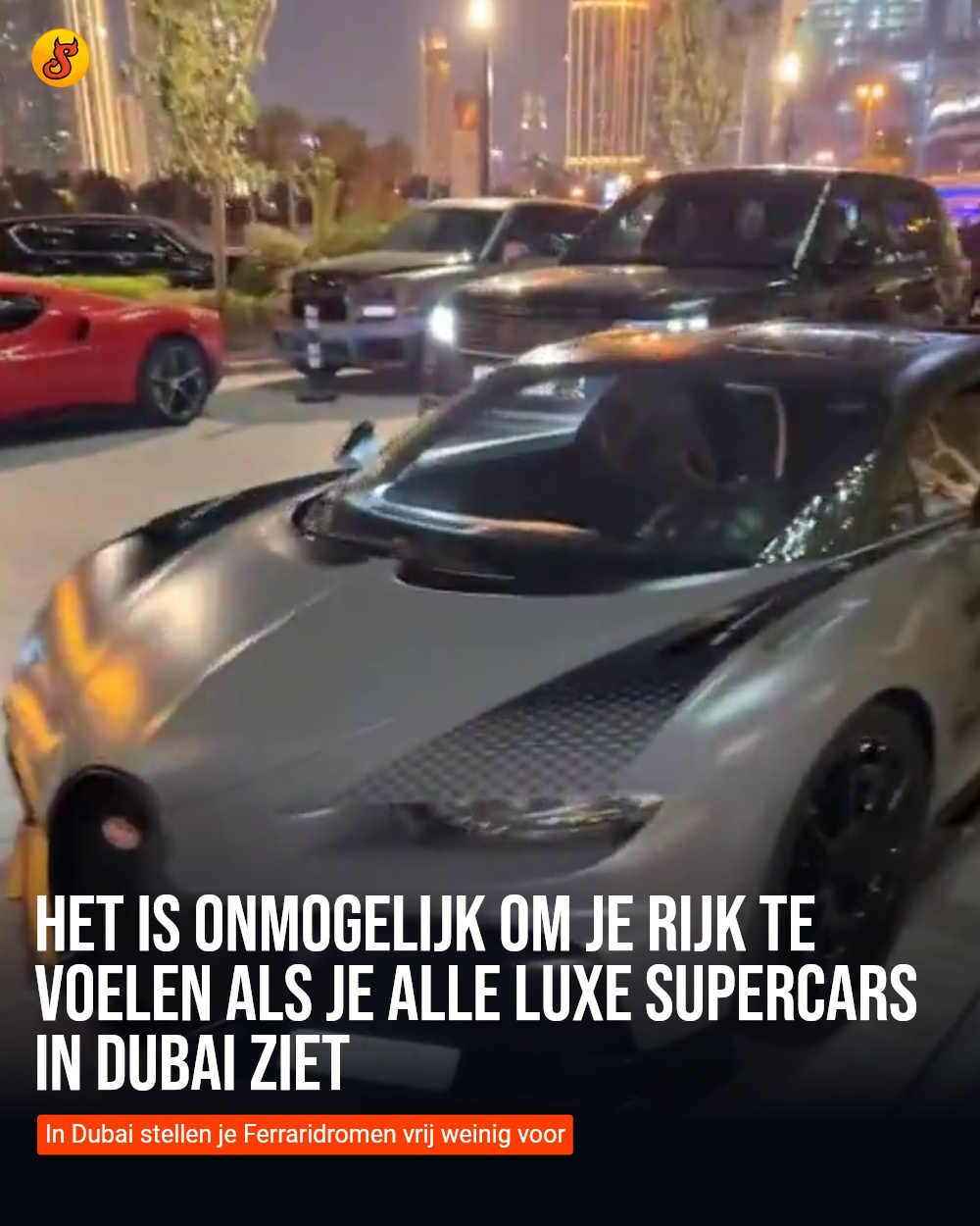 Het is onmogelijk om je rijk te voelen als je alle luxe supercars in Dubai ziet