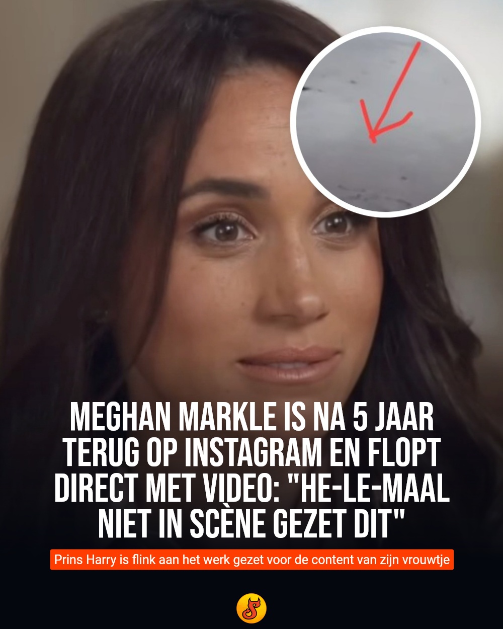 Meghan Markle is na 5 jaar terug op Instagram en flopt direct met video: "He-le-maal niet in scène gezet dit"