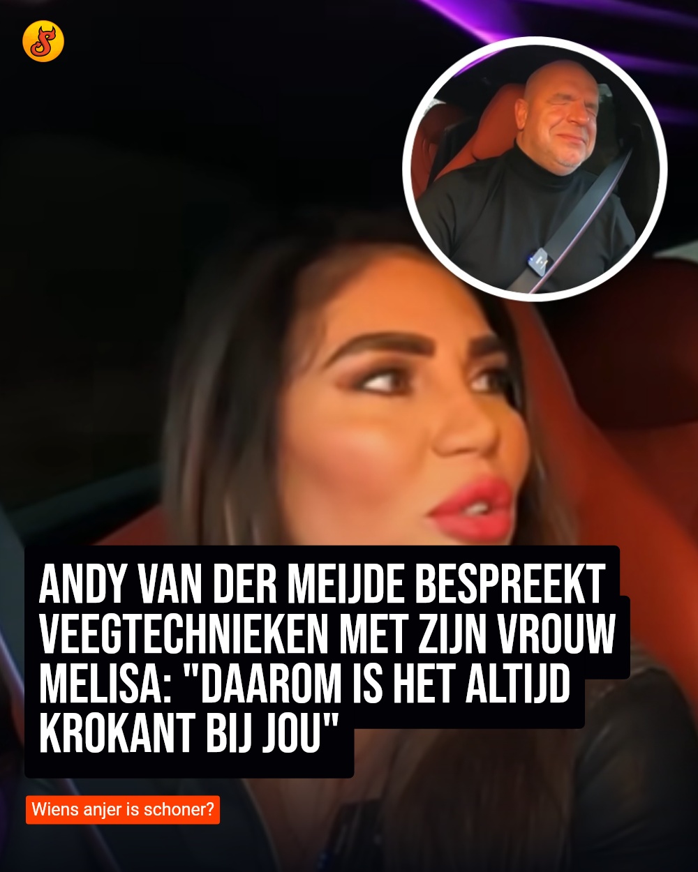 Andy van der Meijde bespreekt veegtechnieken met zijn vrouw Melisa: "Daarom is het altijd krokant bij jou"