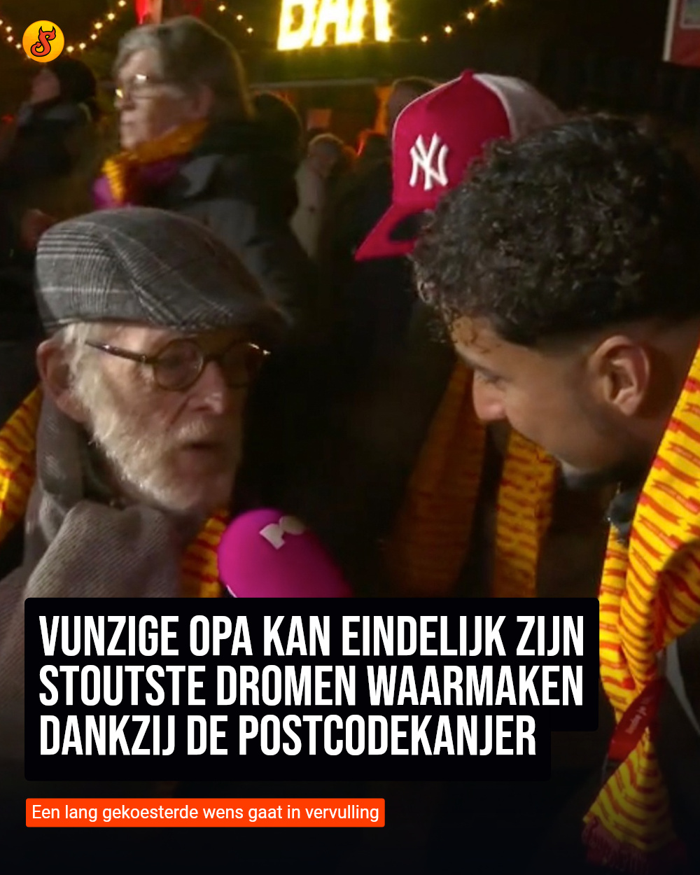 Vunzige opa kan eindelijk zijn stoutste dromen waarmaken dankzij de Postcodekanjer