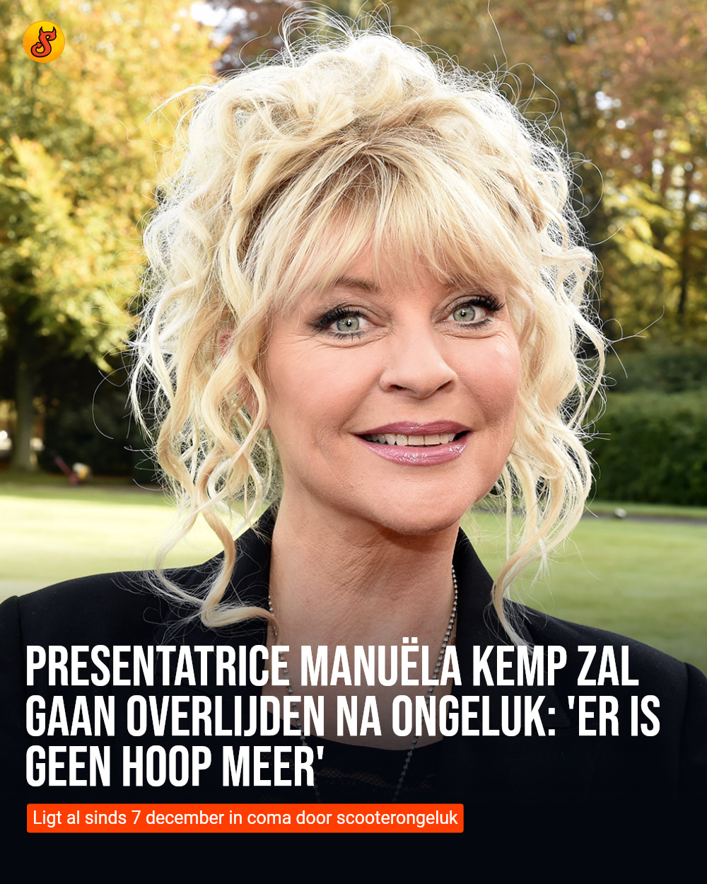 Presentatrice Manuëla Kemp zal gaan overlijden na ongeluk: 'Er is geen hoop meer'