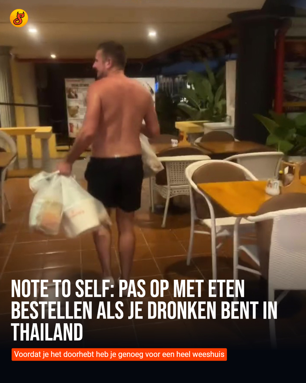 Note to self: Pas op met eten bestellen als je dronken bent in Thailand