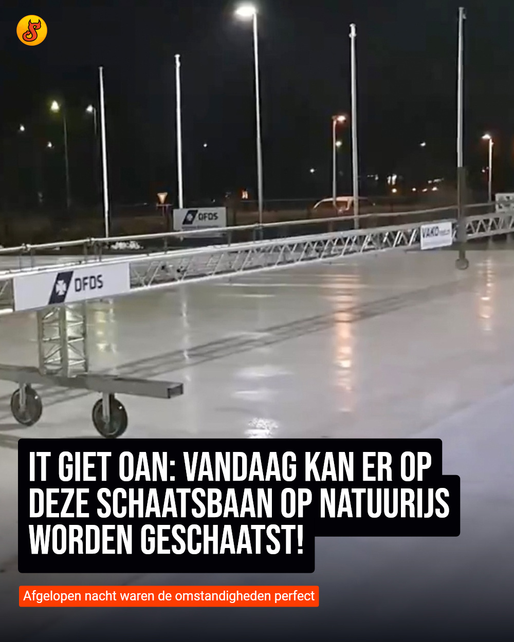 It giet oan: Vandaag kan er op deze schaatsbaan op natuurijs worden geschaatst!