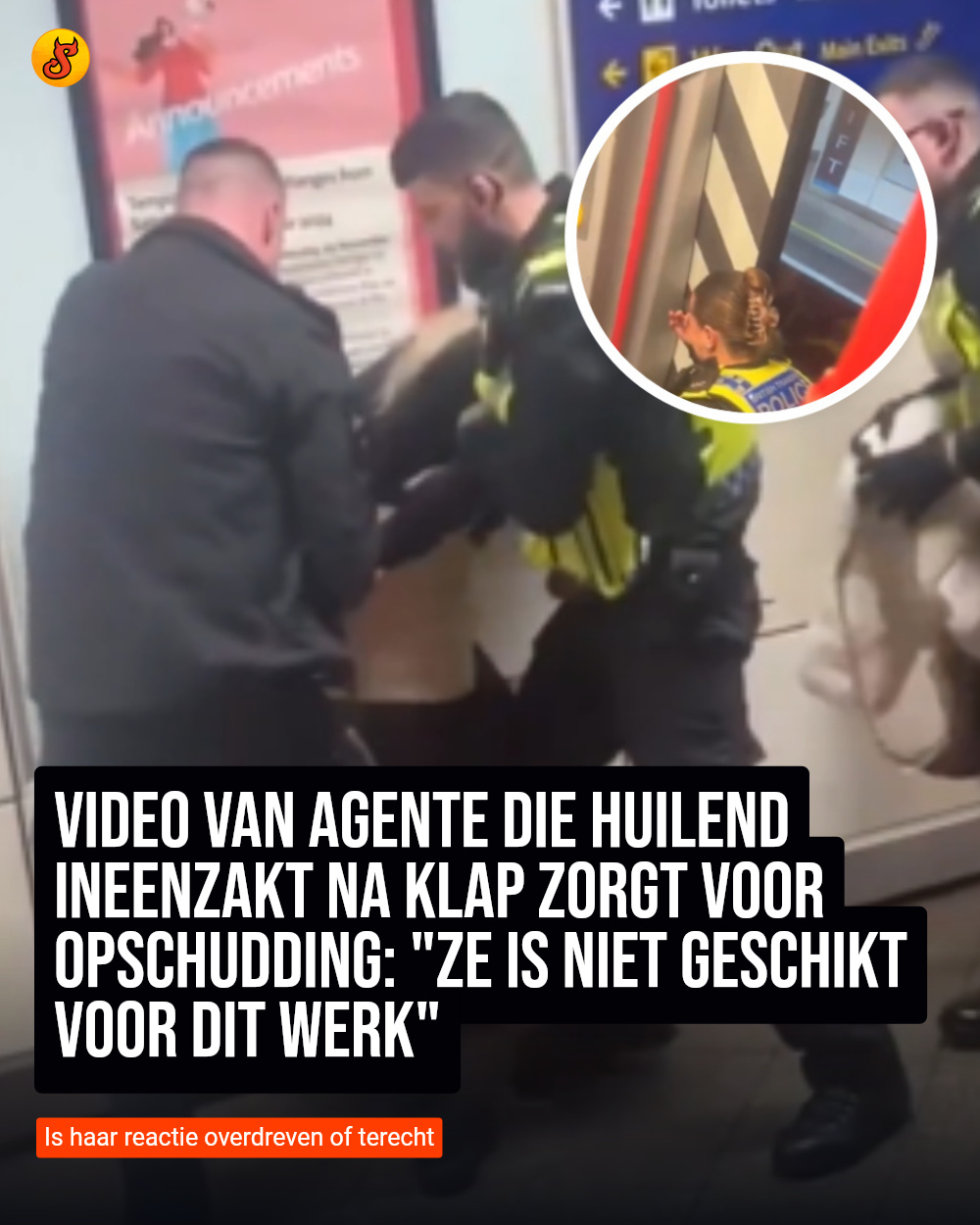 Video van agente die huilend ineenzakt na klap zorgt voor opschudding: "Ze is niet geschikt voor dit werk"