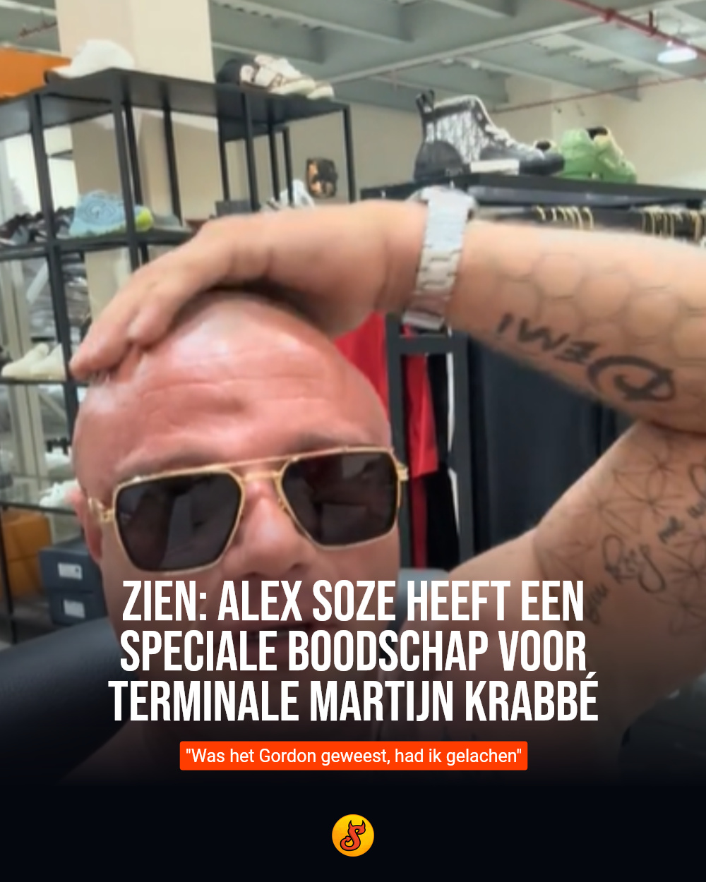 ZIEN: Alex Soze heeft een speciale boodschap voor terminale Martijn Krabbé