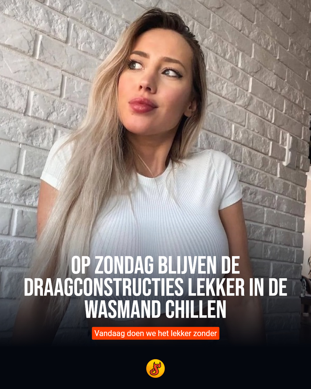 Op zondag blijven de draagconstructies lekker in de wasmand chillen