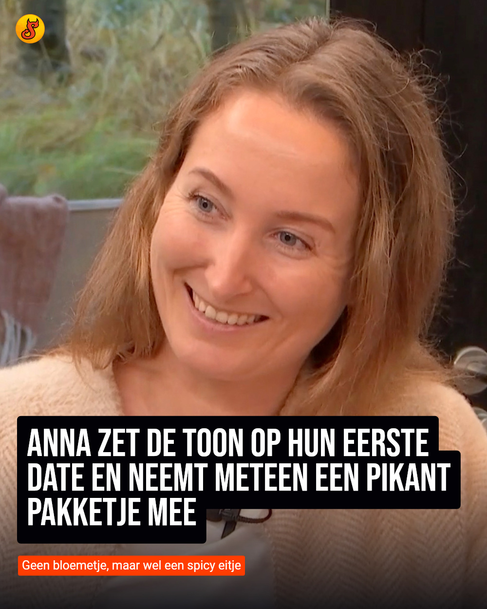 Anna zet de toon op hun eerste date en neemt meteen een pikant pakketje mee
