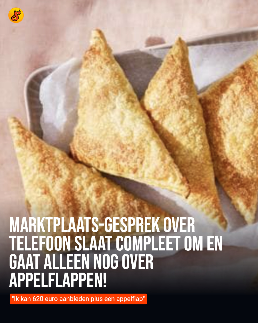 Marktplaats-gesprek over telefoon slaat compleet om en gaat alleen nog over appelflappen!