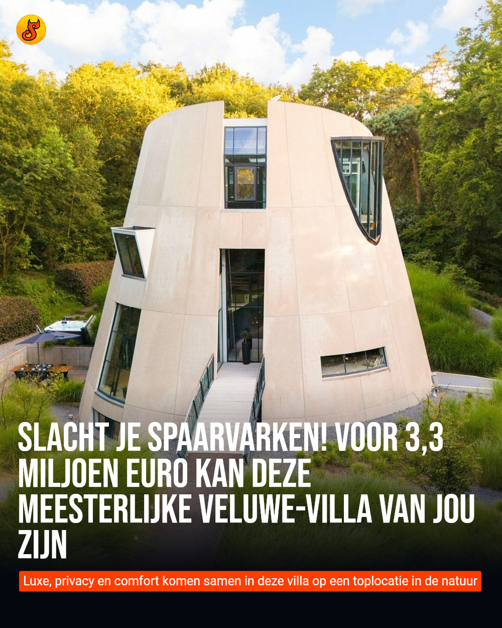 Slacht je spaarvarken! Voor 3,3 miljoen euro kan deze meesterlijke Veluwe-villa van jou zijn