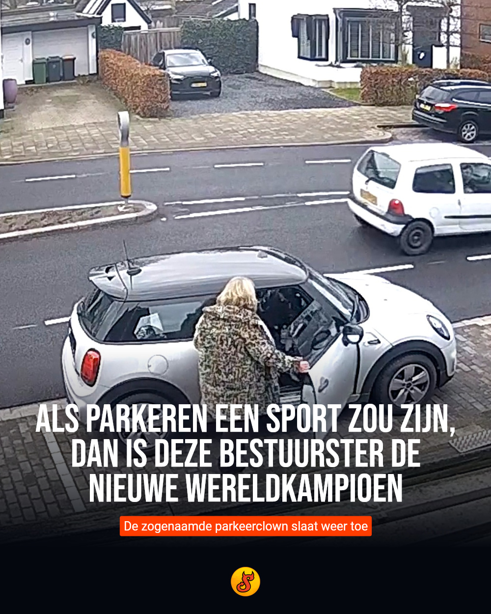 Als parkeren een sport zou zijn, dan is deze bestuurster de nieuwe wereldkampioen