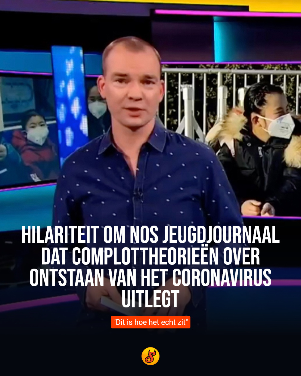 Hilariteit om NOS Jeugdjournaal dat complottheorieën over ontstaan van het coronavirus uitlegt