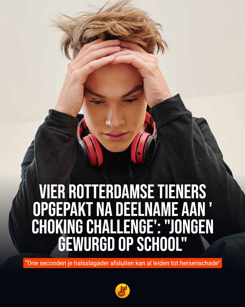 Vier Rotterdamse tieners opgepakt na deelname aan 'choking challenge': "Jongen gewurgd op school"
