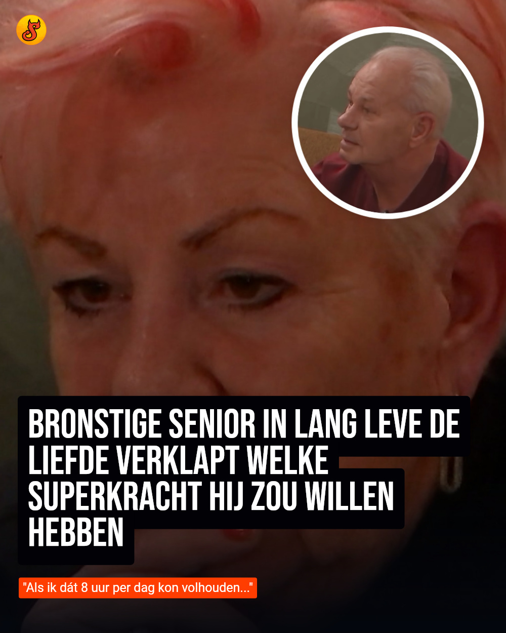Bronstige senior in Lang Leve de Liefde verklapt welke superkracht hij zou willen hebben