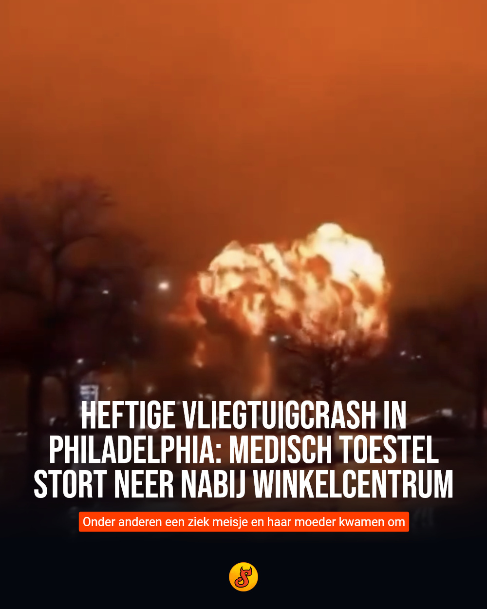 Heftige vliegtuigcrash in Philadelphia: Medisch toestel stort neer nabij winkelcentrum