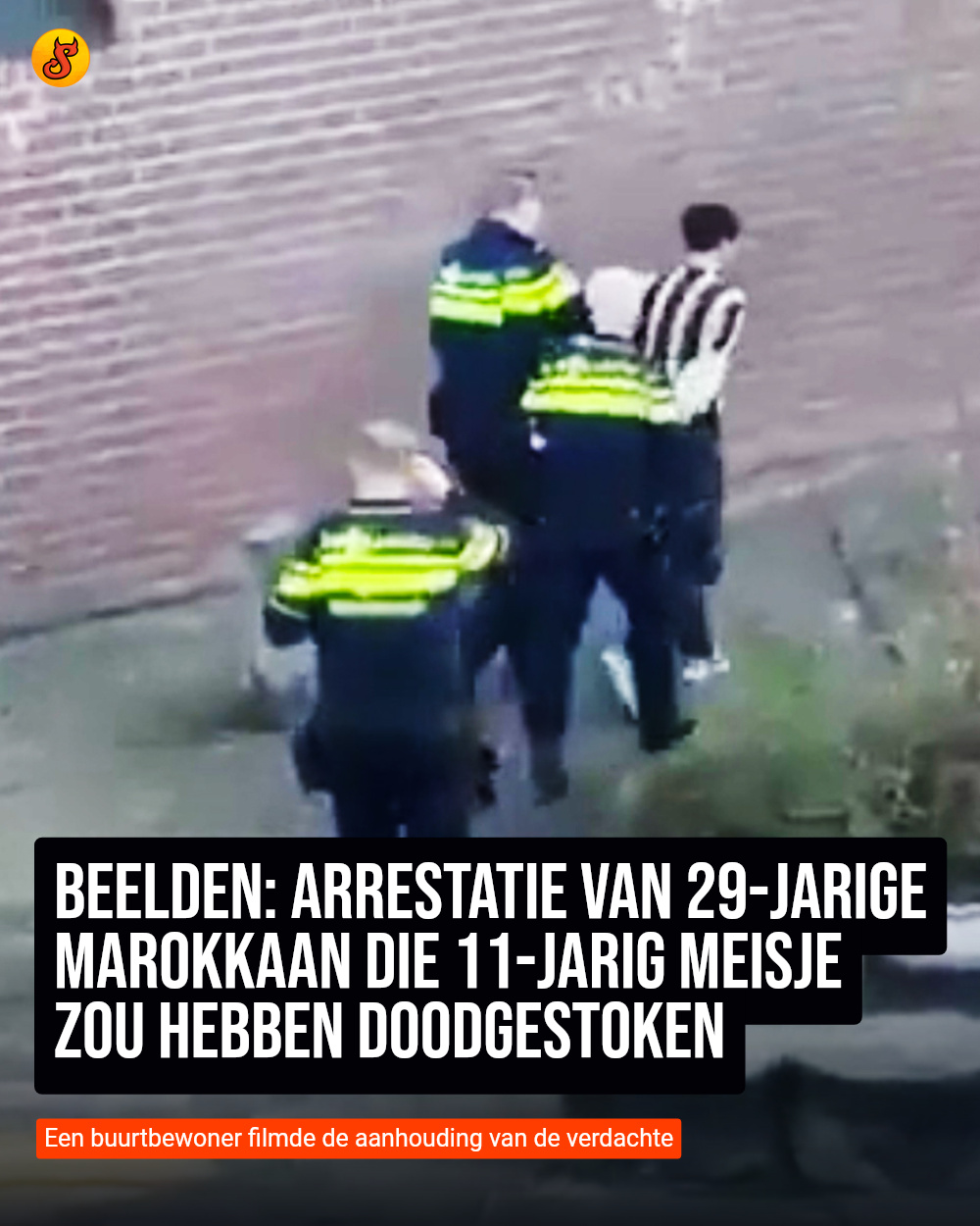 Beelden: Arrestatie van 29-jarige Marokkaan die 11-jarig meisje zou hebben doodgestoken