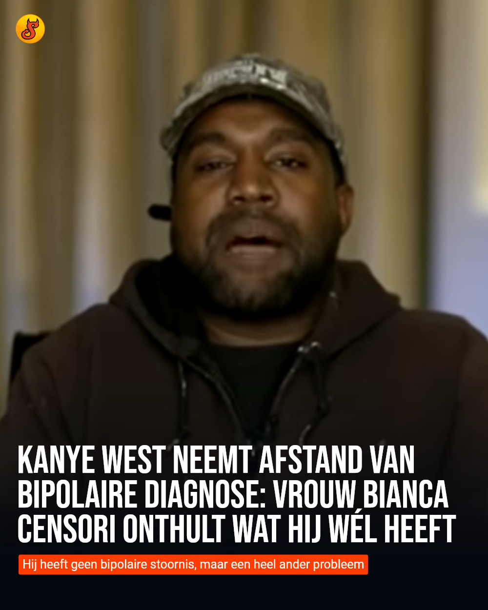 Kanye West neemt afstand van bipolaire diagnose: vrouw Bianca Censori onthult wat hij wél heeft