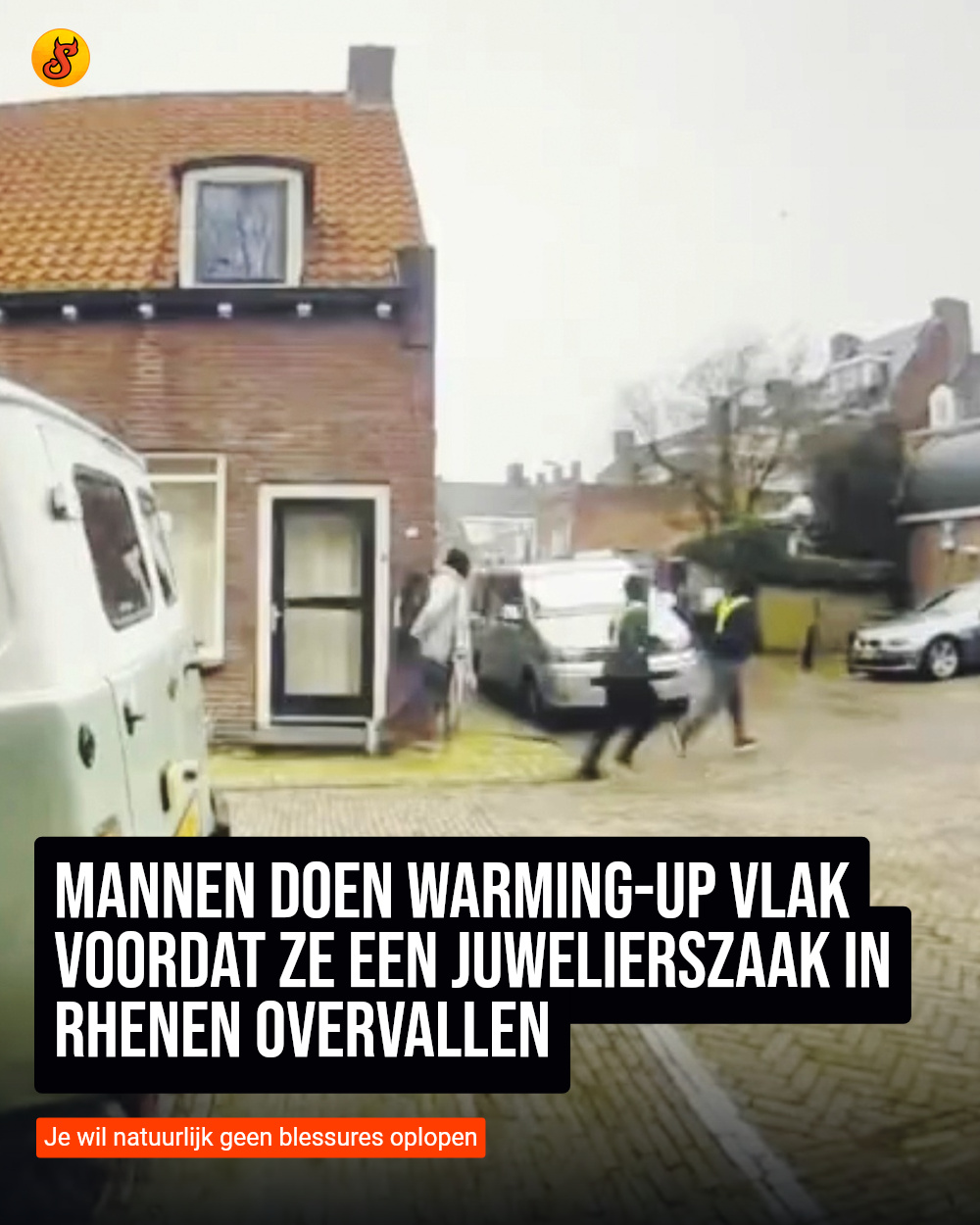 Mannen doen warming-up vlak voordat ze een juwelierszaak in Rhenen overvallen
