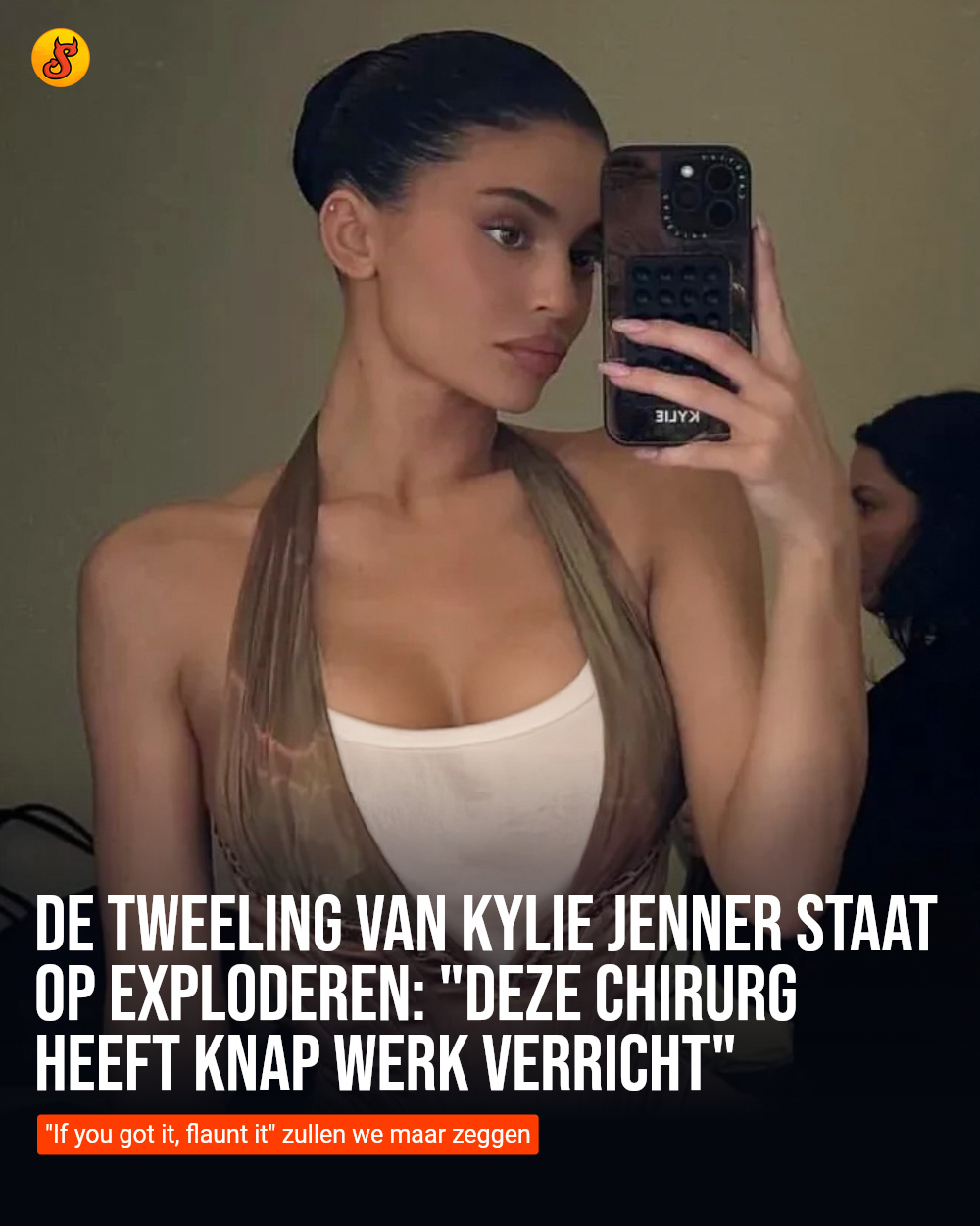 De tweeling van Kylie Jenner staat op exploderen: "Deze chirurg heeft knap werk verricht"