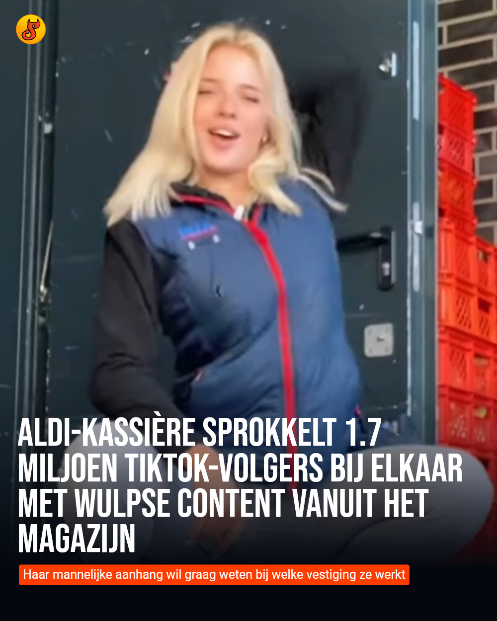 ALDI-kassière sprokkelt 1.7 miljoen TikTok-volgers bij elkaar met wulpse content vanuit het magazijn