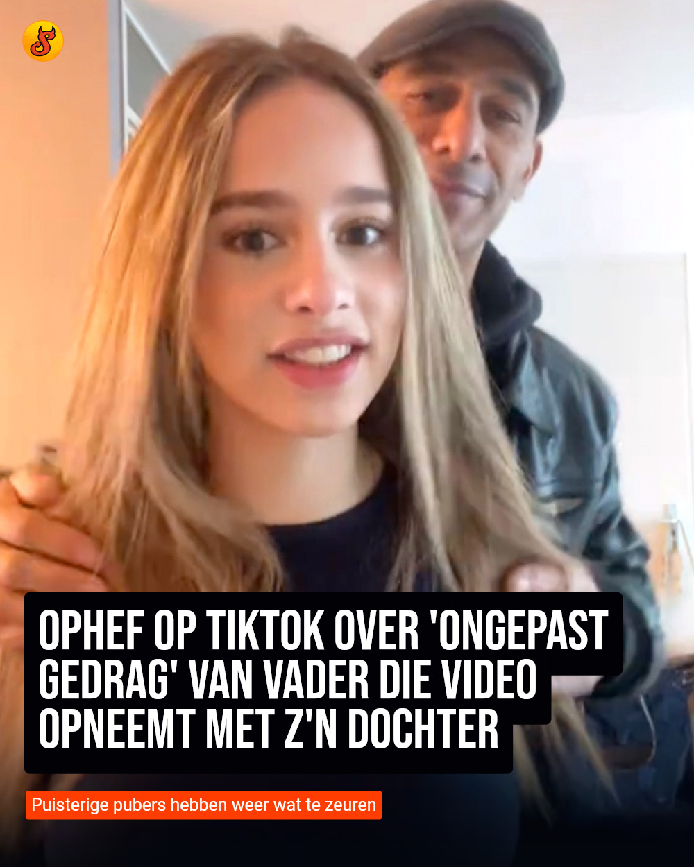 Ophef op TikTok over 'ongepast gedrag' van vader die video opneemt met z'n dochter