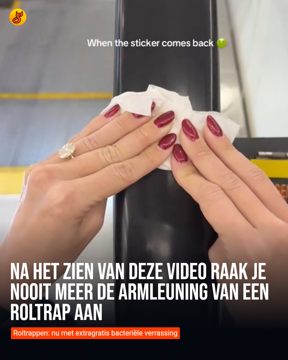 Na het zien van deze video raak je nooit meer de armleuning van een roltrap aan