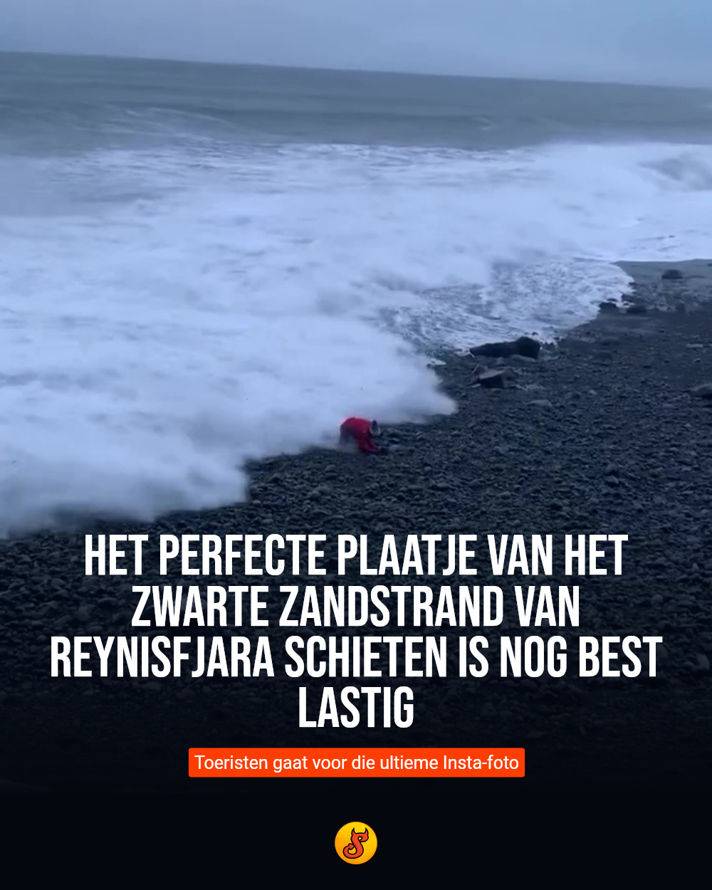 Het perfecte plaatje van het zwarte zandstrand van Reynisfjara schieten is nog best lastig