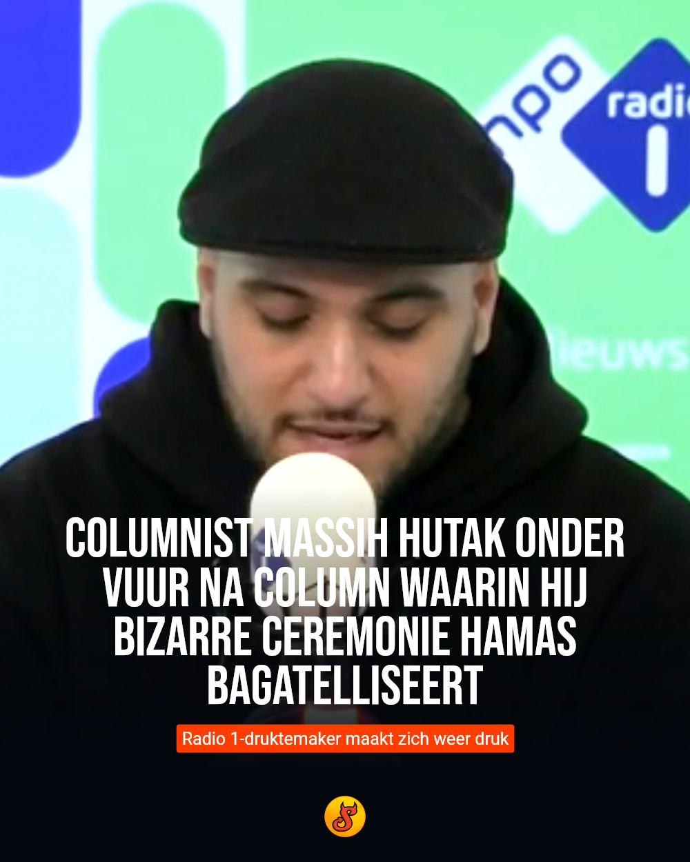 Columnist Massih Hutak onder vuur na column waarin hij bizarre ceremonie Hamas bagatelliseert