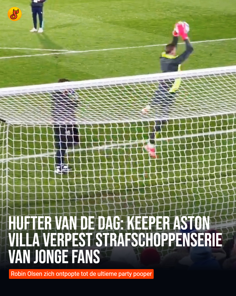 Hufter van de dag: Keeper Aston Villa verpest strafschoppenserie van jonge fans