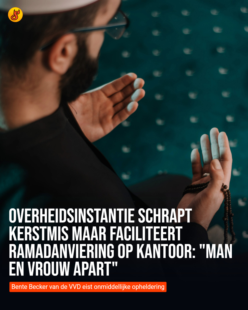 Overheidsinstantie schrapt Kerstmis maar faciliteert ramadanviering op kantoor: "Man en vrouw apart"