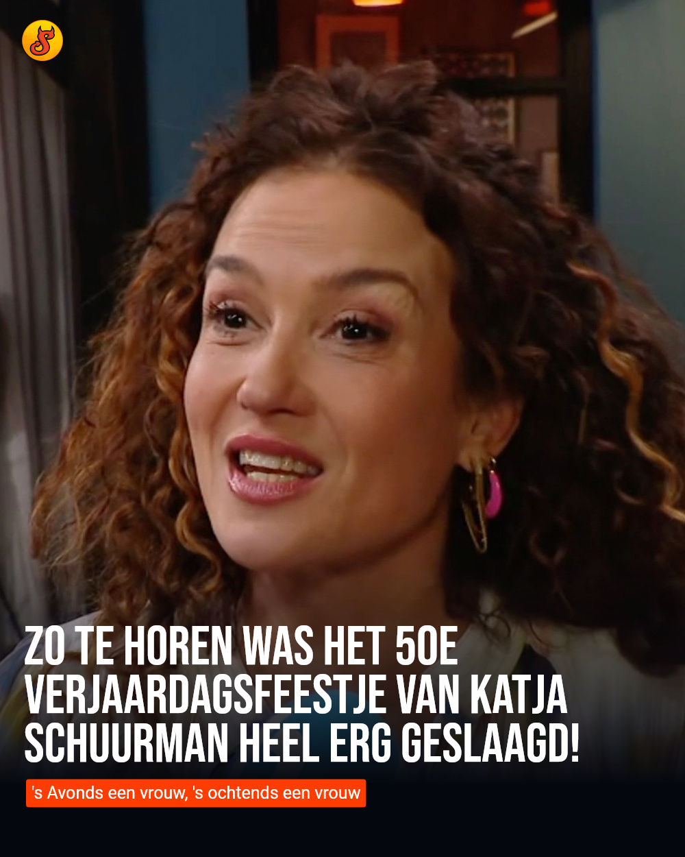 Zo te horen was het 50e verjaardagsfeestje van Katja Schuurman heel erg geslaagd!