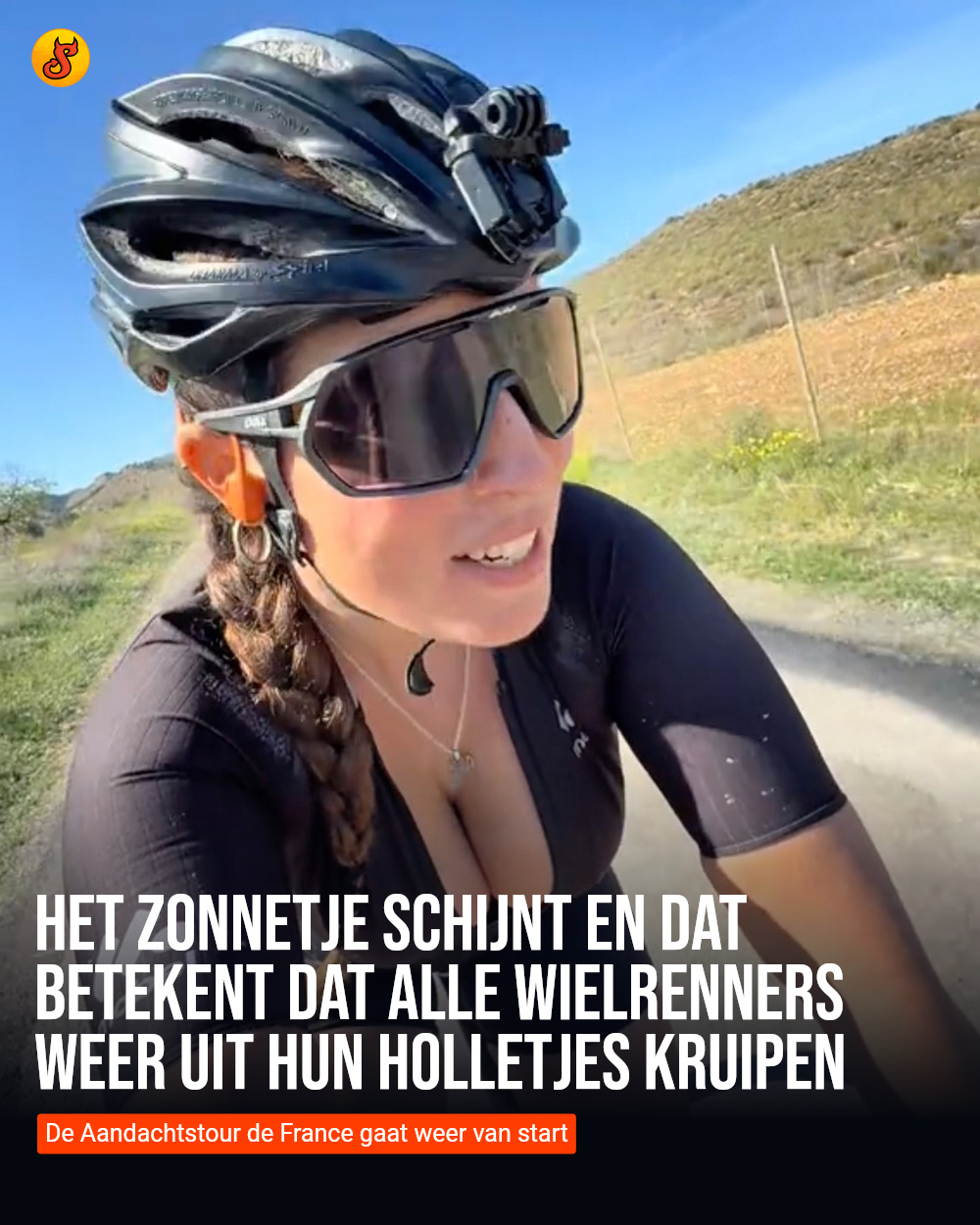 Het zonnetje schijnt en dat betekent dat alle wielrenners weer uit hun holletjes kruipen