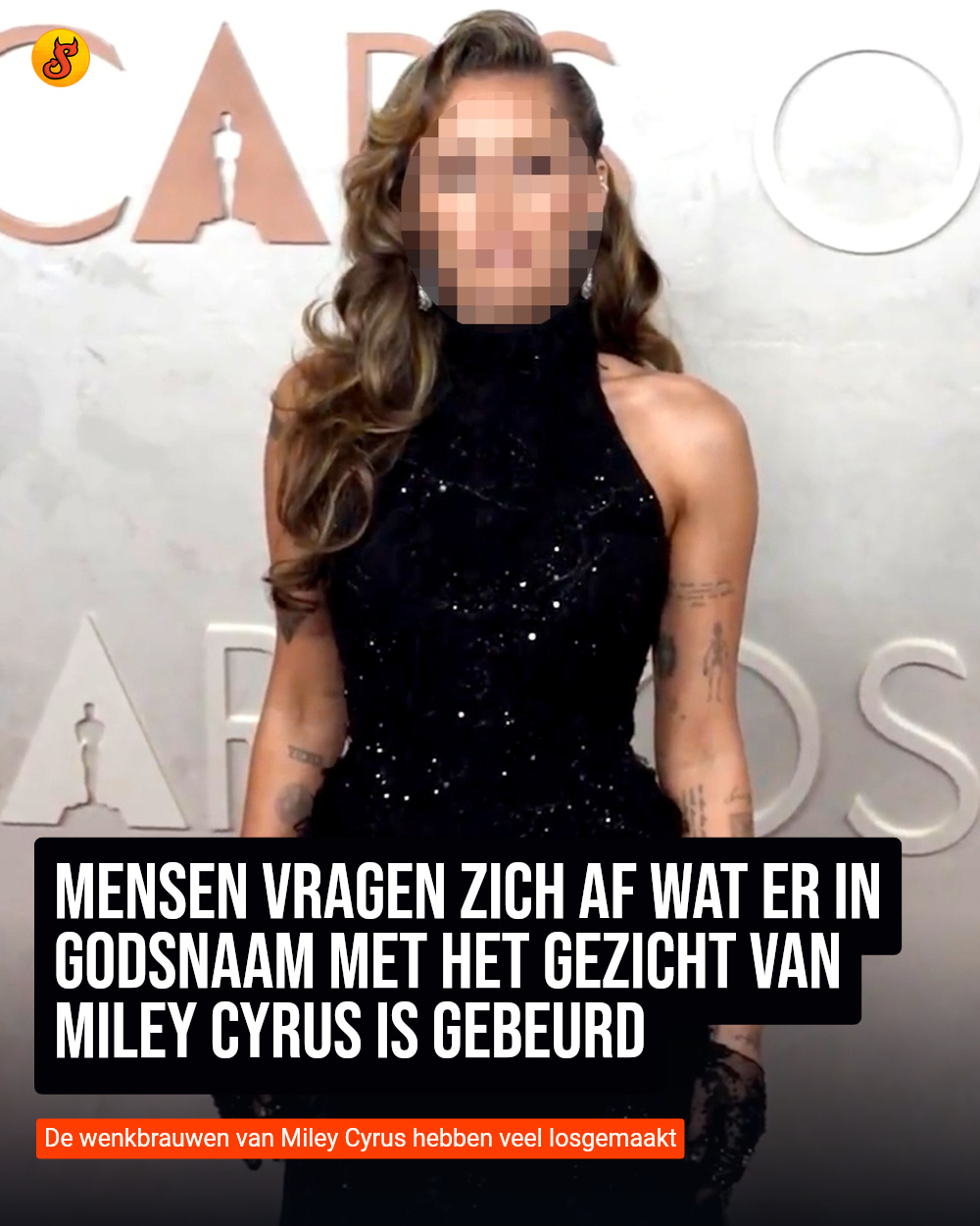 Mensen vragen zich af wat er in GODSNAAM met het gezicht van Miley Cyrus is gebeurd