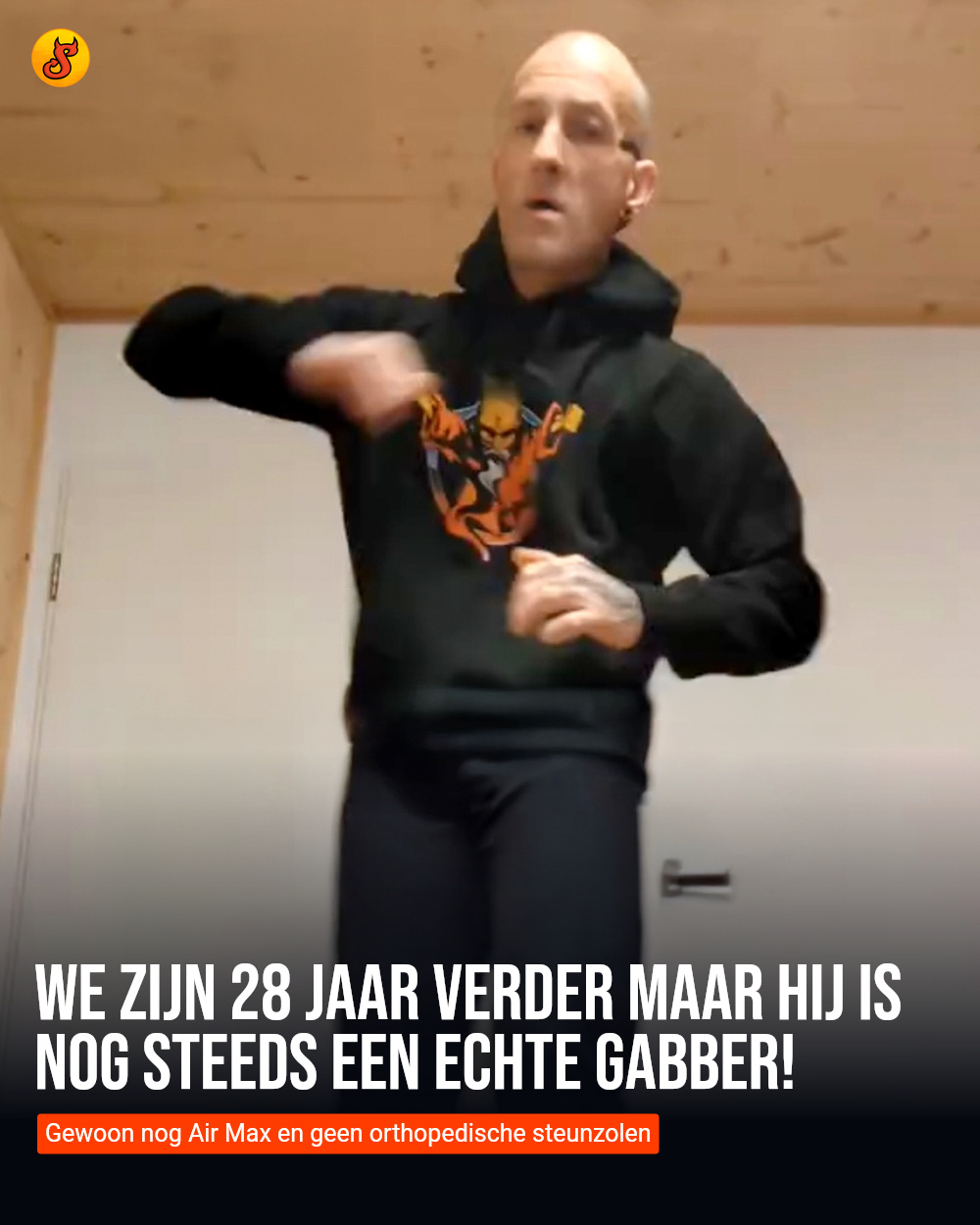 We zijn 28 jaar verder maar hij is nog steeds een echte gabber!
