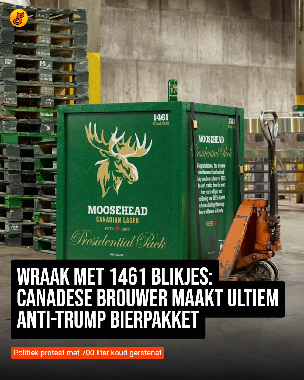 Wraak met 1461 blikjes: Canadese brouwer maakt ultiem anti-Trump bierpakket